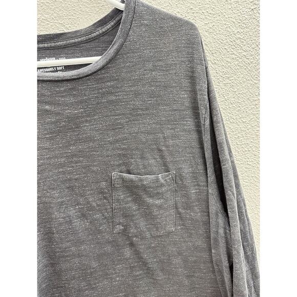 Urban Pipeline Mens Shirt Size XXL Gray Long Sleeve Soft Ultimate Pocket Tee - Picture 2 of 13